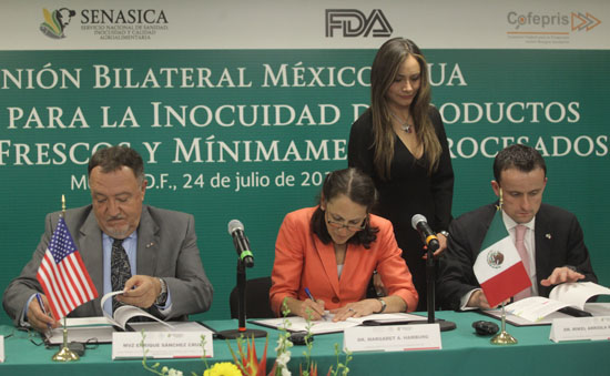     Firman México y Estados Unidos carta de intención para fortalecer la inocuidad de alimentos