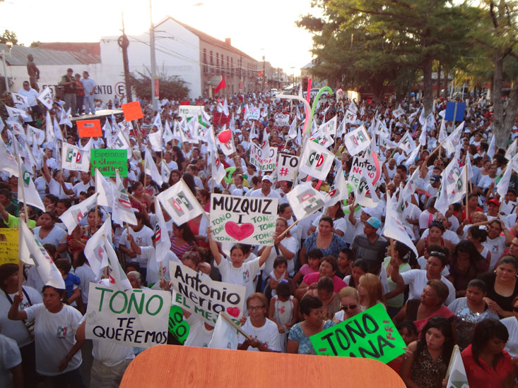 Miles de priistas dan apoyo total a Antonio Nerio 