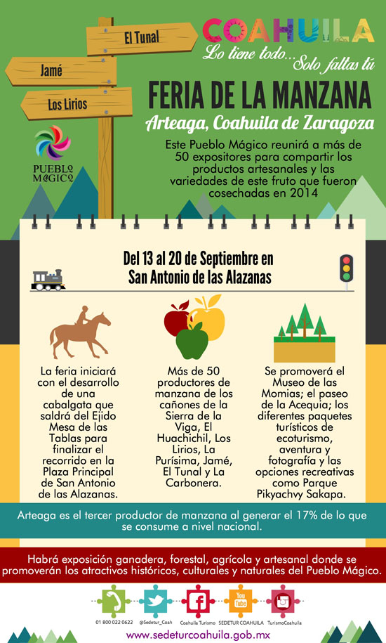 Arteaga celebrará su tradicional Feria de la Manzana  