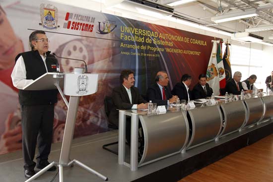 Inicia la Carrera de Ingeniería Automotriz en la Facultad de Sistemas de la Universidad Autónoma de Coahuila 