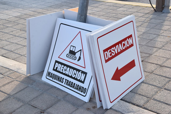 Colocarán señalización de rutas alternas para automovilistas en Monclova 