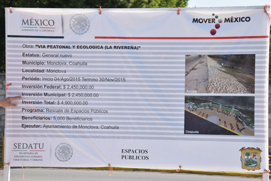 Inician tercera etapa de la Vía Peatonal y Ecológica La Ribereña 