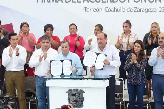 Firman acuerdo "Por un Coahuila Sin Pobreza" SEDESOL y gobierno de Coahuila 