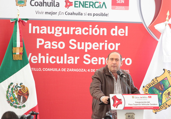 Rubén Moreira cumple un compromiso más: entrega el paso superior vehicular “Sendero” 