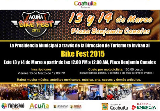 Acuña se prepara para el Bike Fest 2015