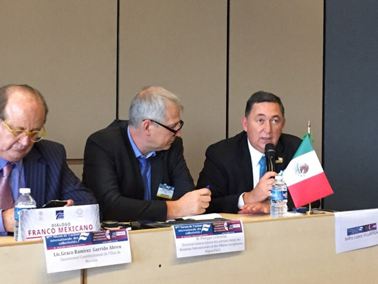 Participa Isidro en reunión bilateral entre México y Francia 