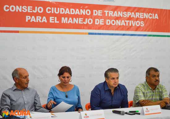 Sesiona el “Consejo Municipal de Transparencia de Manejo de Donativos” 
