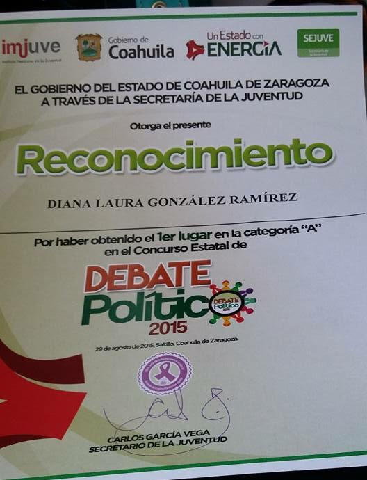 Concluye Etapa Estatal de Debate Político 2015