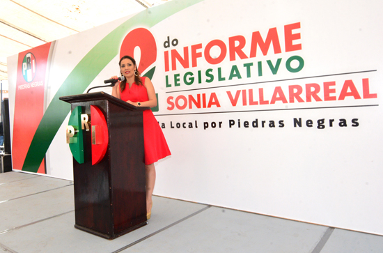 Presenta Sonia Villarreal 2 informe ante militancia priísta 