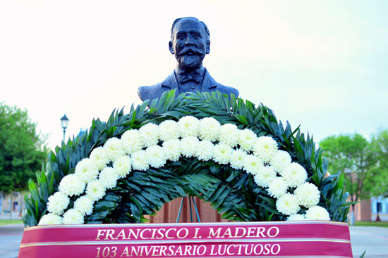 CONMEMORAN 103° ANIVERSARIO LUCTUOSO DE FRANCISCO I. MADERO 