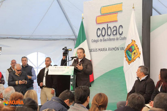 Inauguran el Colegio de Bachilleres de Coahuila “Jesús María Ramón Valdés” 