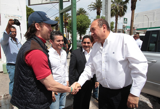 Supervisa gobernador obras en el Paseo Morelos de Torreón 
