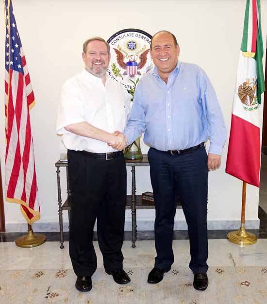 Se reúne Rubén Moreira Valdez con el Cónsul General de los Estados Unidos en Monterrey, Timothy Zúñiga-Brown 