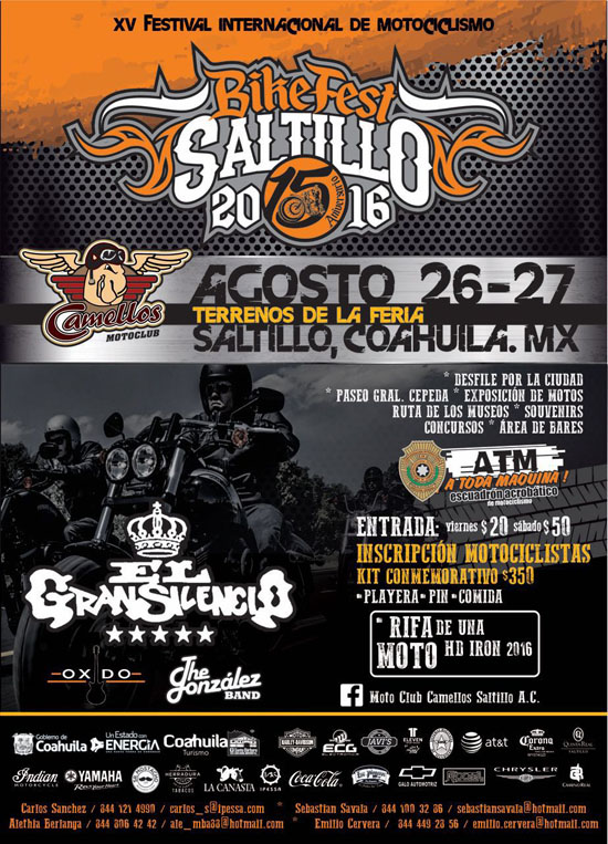 XV Festival Internacional de Motociclismo Saltillo 2016 