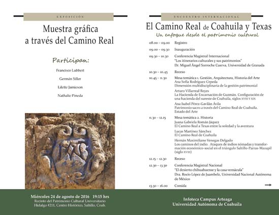 Invita UA de C a la Presentación del Libro “El Camino Real de Coahuila y Texas. Patrimonio Cultural Compartido” 