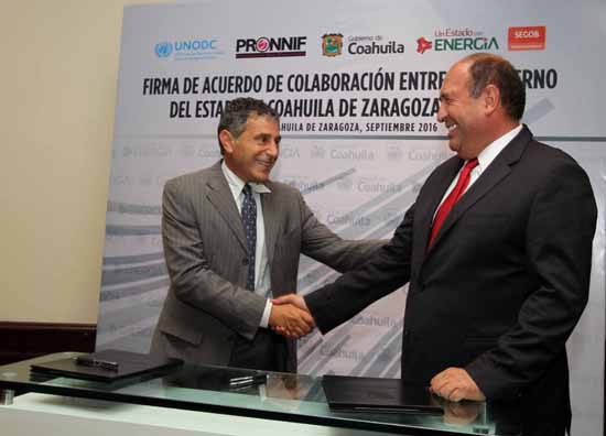 Reconoce UNODC trabajo de gobierno de Coahuila en materia de seguridad 