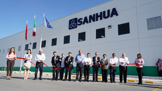Inaugura Rubén Moreira la tercera planta de Sanhua Automotive México 