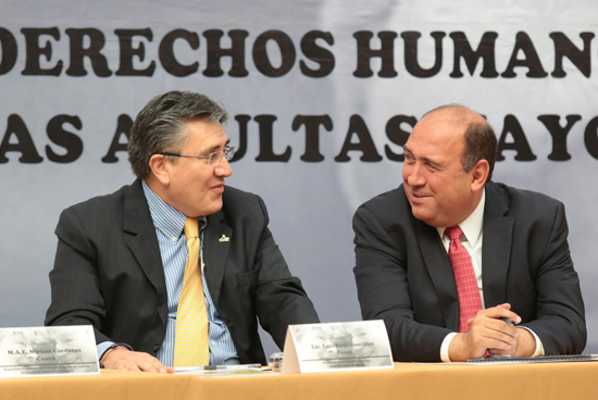 Reconoce CNDH trabajo de Rubén Moreira en derechos humanos 
