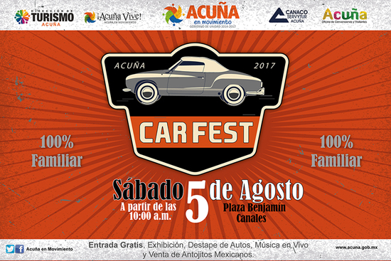 Preparada para el sábado 05 de agosto la jornada turístico familiar “Car Fest Acuña 2017” 