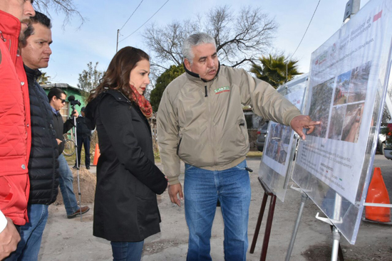 Supervisa Sonia Villarreal obra de ampliación y rehabilitación de drenaje en la colonia Nuevo Mundo 