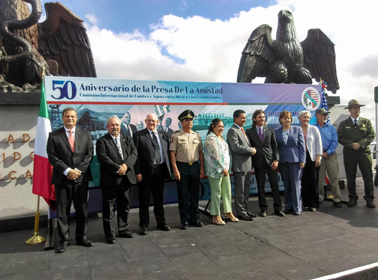 Autoridades de México y Estados Unidos celebran el 50 aniversario de la Presa de la Amistad