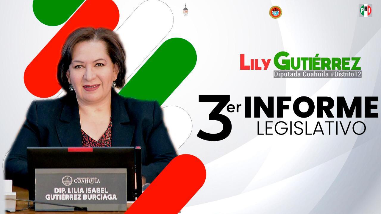 Diputada Lily Gutiérrez presentó su tercer informe legislativo