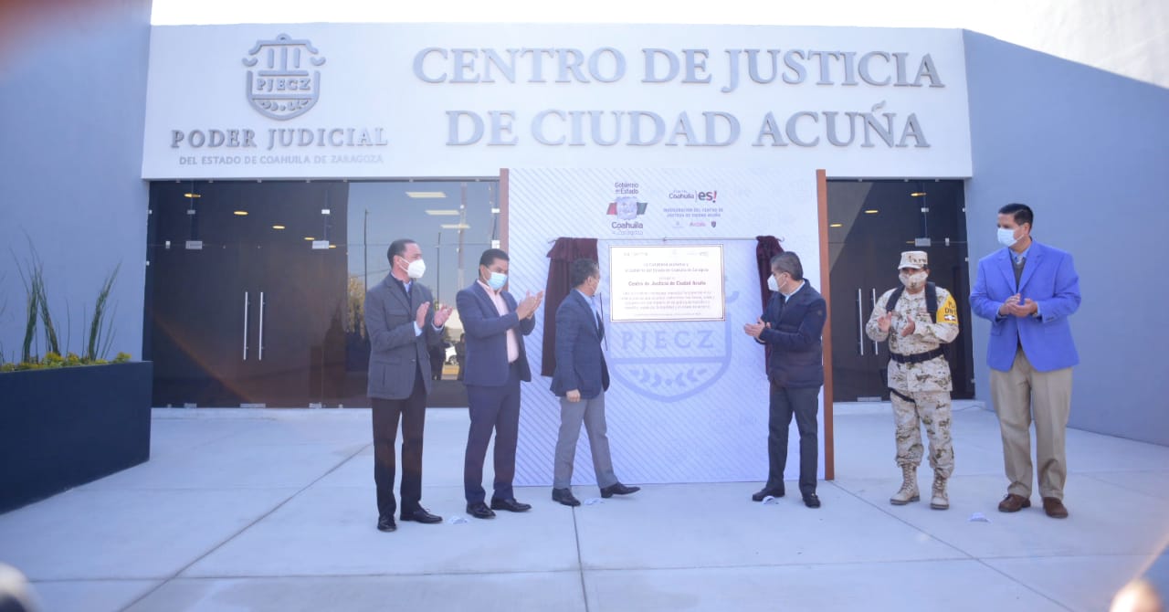 RECIBE ACUÑA LA NUEVA INFRAESTRUCTURA DEL CENTRO DE JUSTICIA