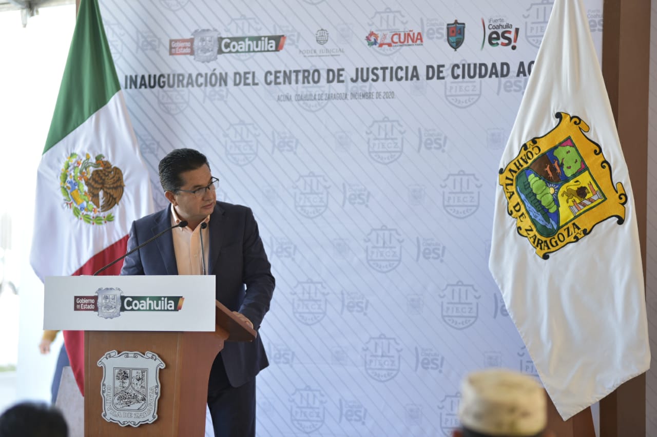 RECIBE ACUÑA LA NUEVA INFRAESTRUCTURA DEL CENTRO DE JUSTICIA