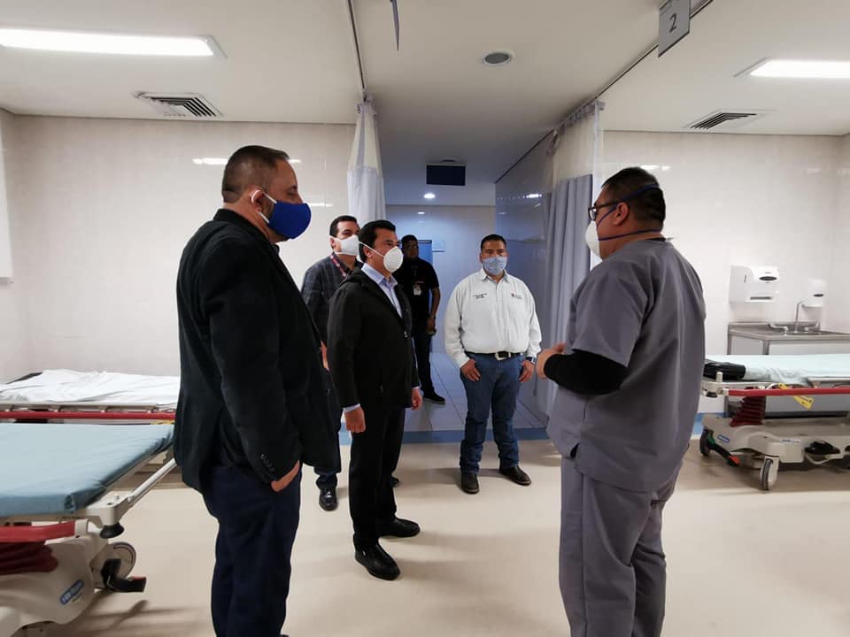 Supervisa Delegado Federal áreas que se habilitan en Hospital del ISSSTE de Saltillo para atención a pacientes con COVID-19