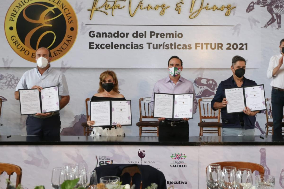 Tiene Coahuila Premio Excelencias Turísticas por la Ruta Vinos & Dinos