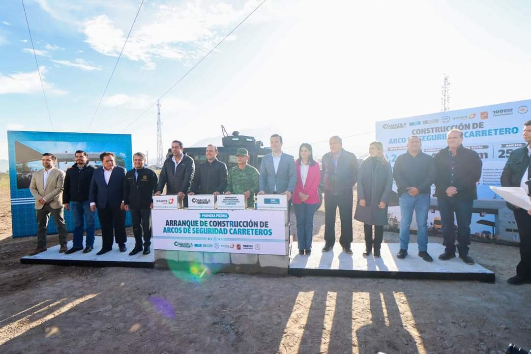 ARRANCA MANOLO CONSTRUCCIÓN DE ARCOS DE SEGURIDAD PARA FORTALECER BLINDAJE DE COAHUILA